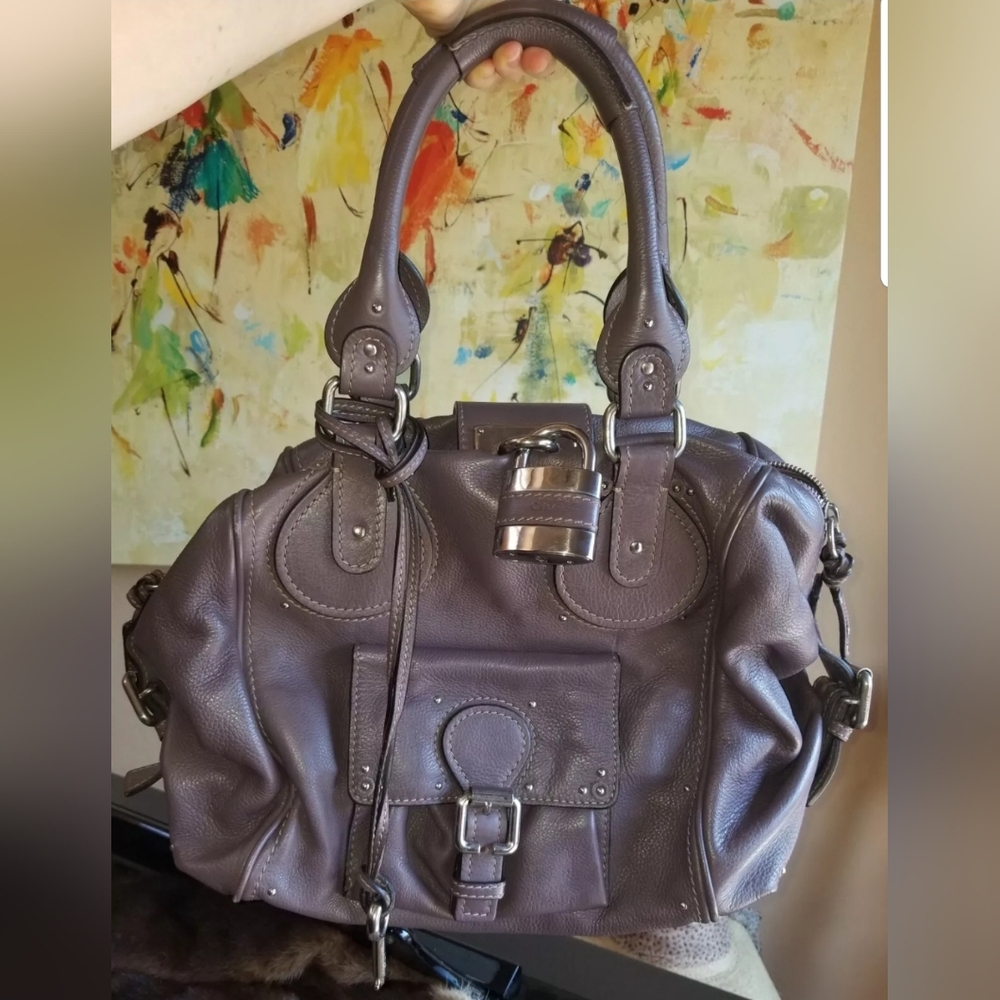 Chloe Brown Leather Satchel Bag